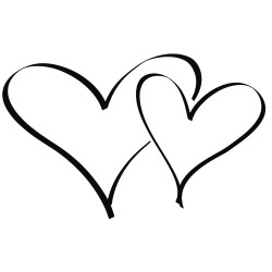 Stampila Rayher, doua inimi , 4x6cm Stampila Rayher, doua inimi , 4x6cm