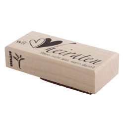 Stampila Rayher, din lemn Wenn nicht jetzt, wann... , 4x9cm, item 1