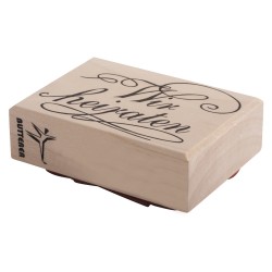 Stampila Rayher, din lemn Wir heiraten , 5x7cm, item 1