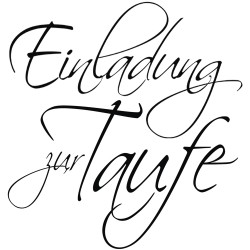 Stampila Rayher, din lemn Einladung zur Taufe , 6x6cm, item 1