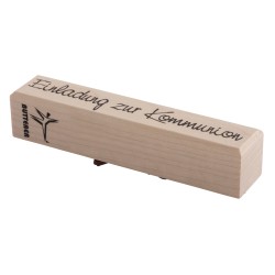 Stampila Rayher, din lemn Einladung zur Kommunion , 2x10cm, item 1