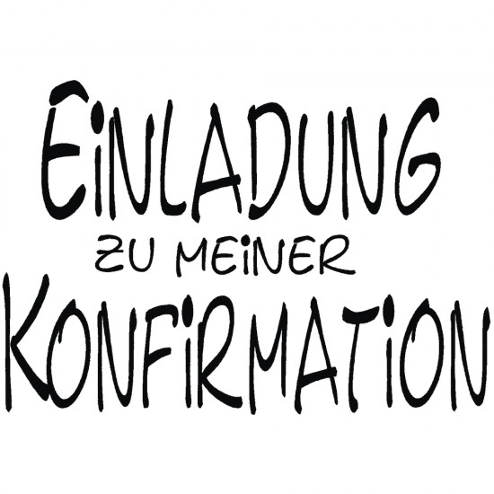 Stampila Rayher, din lemn Einladung z. Konfirmation , 5x7cm, item 1