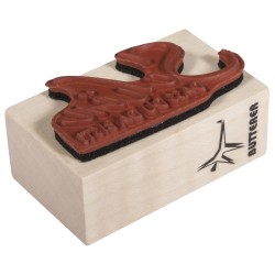 Stampila Rayher, din lemn Schon, dass Du... , 3x5cm, item 1