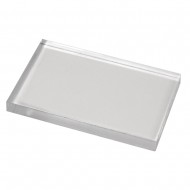 Suport acrilic pentru stampile din silicon, Rayher,, transparent, cu maner, dimensiune 5x8 cm