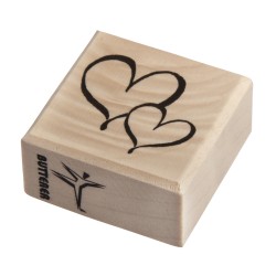 Stampila Rayher, din lemnDouble Hearts, 4x4cm, item 27813 Stampila Rayher, din lemnDouble Hearts, 4x4cm, item 27813
