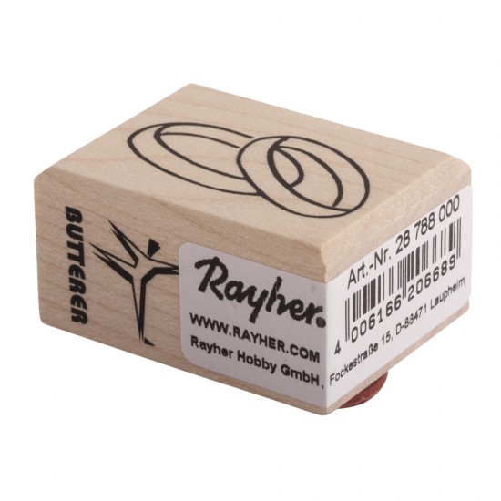 Stampila Rayher, din lemnWedding Rings, 3x4cm, item 27816