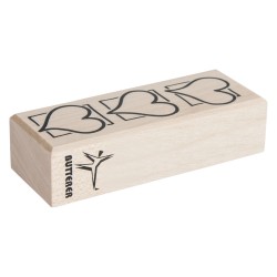 Stampila Rayher, din lemnHeart Trilogie, 3x8cm, item 27839 Stampila Rayher, din lemnHeart Trilogie, 3x8cm, item 27839