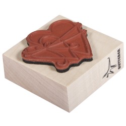 Stampila Rayher, din lemnConnected in love, 5x5cm, item 27841 Stampila Rayher, din lemnConnected in love, 5x5cm, item 27841