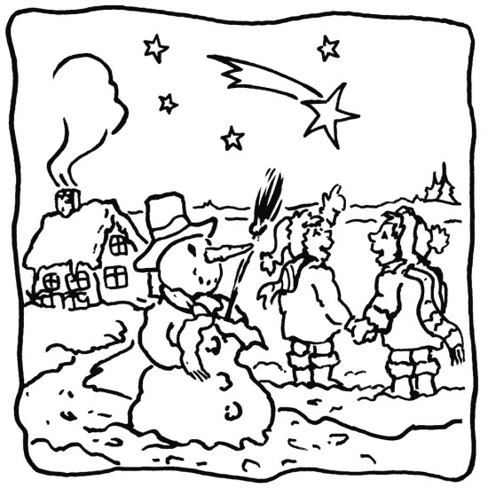 Stampila Rayher, din lemn, "Peisaj de iarna", dimensiune 7x7 cm