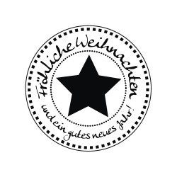 Stampila Rayher,, Frohliche Weihnacht...., diam. 3 cm Stampila Rayher,, Frohliche Weihnacht...., diam. 3 cm