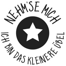 Stampila mini lemn Nehm'se mich , 2cm Stampila mini lemn Nehm'se mich , 2cm