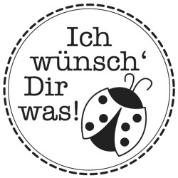 Stampila mini lemn Ich wnsch'Dir , 2cm Stampila mini lemn Ich wnsch'Dir , 2cm