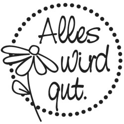 Stampila mini lemn Alles wird gut , 2cm Stampila mini lemn Alles wird gut , 2cm