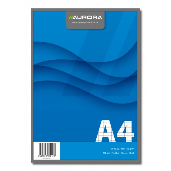 Blocnotes capsat, A4, 100 file - 60g/mp, microperforatii, AURORA Office - matematica