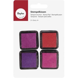 Tusiera Rayher,, Girls , dimensiune 3 x 3 cm, 4/set, nuante de rosu/roz Tusiera Rayher,, Girls , dimensiune 3 x 3 cm, 4/set, nuante de rosu/roz