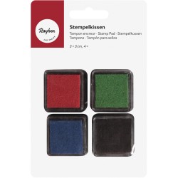 Tusiera Rayher,, dimensiune 3 x 3 cm, 4/set, 4 culori (rosu, albastru, negru, verde) Tusiera Rayher,, dimensiune 3 x 3 cm, 4/set, 4 culori (rosu, albastru, negru, verde)
