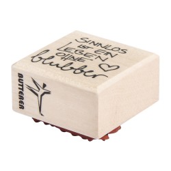Stampila Rayher, Rayher Sinnlos ist ein Leben ohne blubber,din lemn, dimensiune 4x4cm Stampila Rayher, Rayher Sinnlos ist ein Leben ohne blubber,din lemn, dimensiune 4x4cm