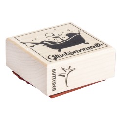 Stampila Rayher, Glucksmomente, din lemn, dimensiune 5x5cm Stampila Rayher, Glucksmomente, din lemn, dimensiune 5x5cm