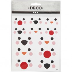 Stickere, o foaie de 15x16.5 cm, din folie de plastic, cu efecte metalice, aprox.60 piese, ochisori de animale polare