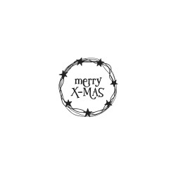 Stampila Rayher, merry X-MAS , diam. 3cm Stampila Rayher, merry X-MAS , diam. 3cm