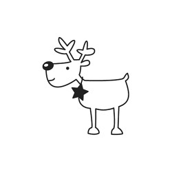 Stampila Rayher Rudolf, diam.  3cm Stampila Rayher Rudolf, diam.  3cm