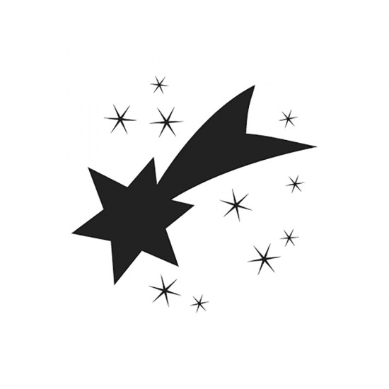 Stampila  Rayher "Falling star", diam. 3cm