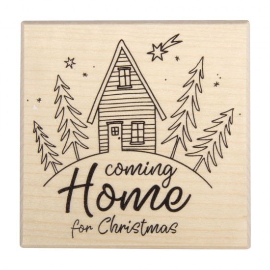 Stampila "Coming Home for Christmas" , 7x7 cm Stampila "Coming Home for Christmas" , 7x7 cm