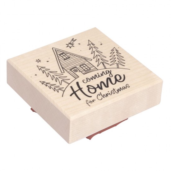 Stampila "Coming Home for Christmas" , 7x7 cm Stampila "Coming Home for Christmas" , 7x7 cm