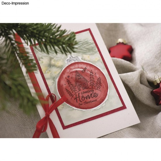 Stampila "Coming Home for Christmas" , 7x7 cm Stampila "Coming Home for Christmas" , 7x7 cm