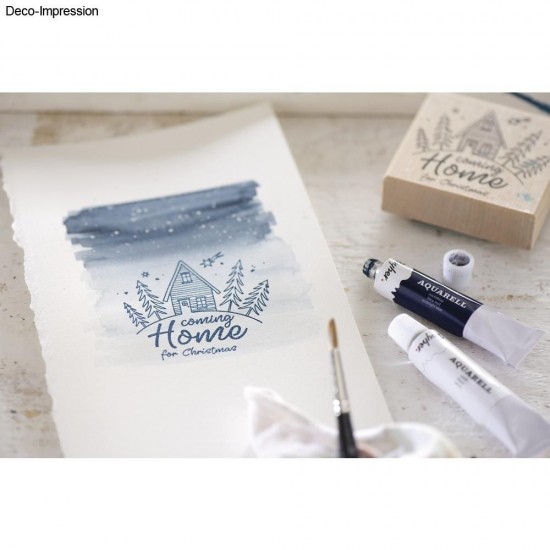 Stampila "Coming Home for Christmas" , 7x7 cm Stampila "Coming Home for Christmas" , 7x7 cm