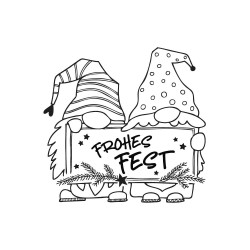 Stampila " Frohes Fest" , 6x6 cm Stampila " Frohes Fest" , 6x6 cm