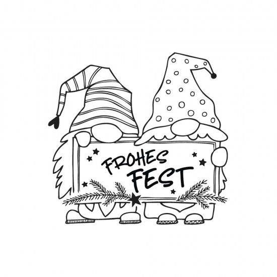 Stampila " Frohes Fest" , 6x6 cm Stampila " Frohes Fest" , 6x6 cm