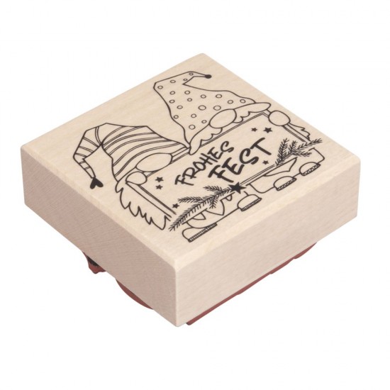 Stampila " Frohes Fest" , 6x6 cm Stampila " Frohes Fest" , 6x6 cm