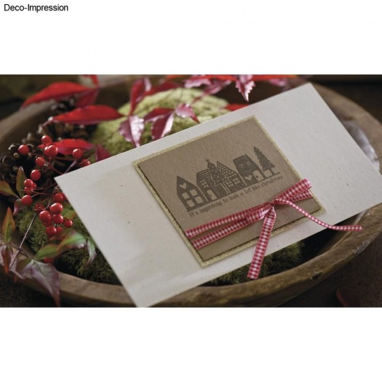 Stampila Micul oras, 4x8cm , Rayher Stampila Micul oras, 4x8cm , Rayher