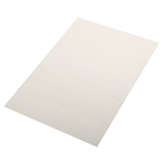 Carton buretat glitter, alb, 30x45x0.2cm