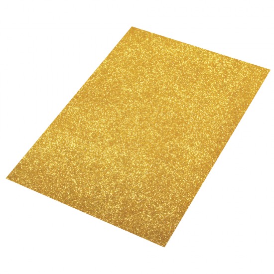 Carton buretat glitter, gold, 30x45x0.2cm