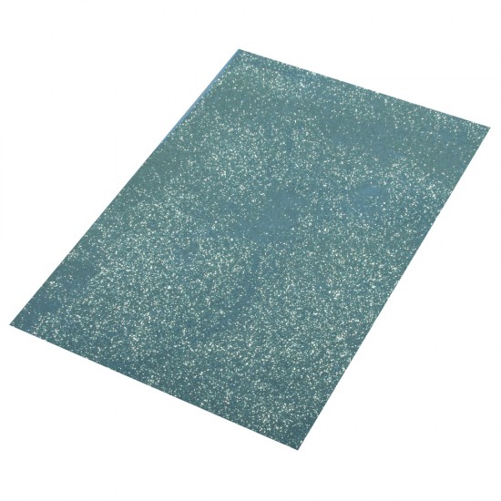 Carton buretat glitter, albastru deschis, 30x45x0.2cm
