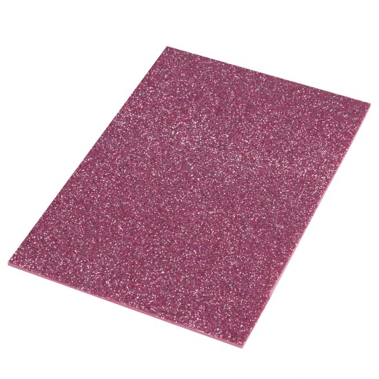 Carton buretat glitter, roz, 30x45x0.2cm