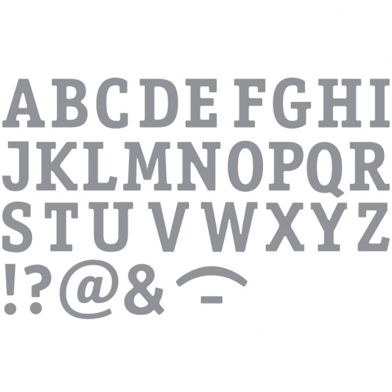Sticker Rayher, Alfabet, argintiu, 10x23cm