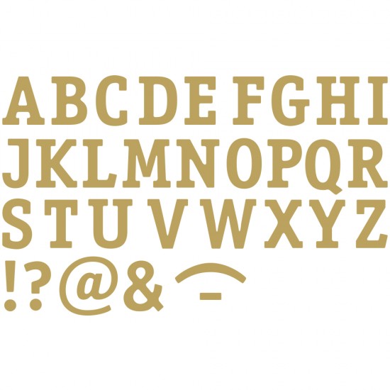 Sticker Rayher, Alfabet, auriu, 10x23cm