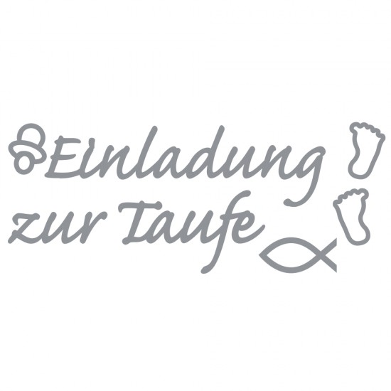 Litere autoadezive , Einladung zur Taufe, argintiu, 10 buc/set