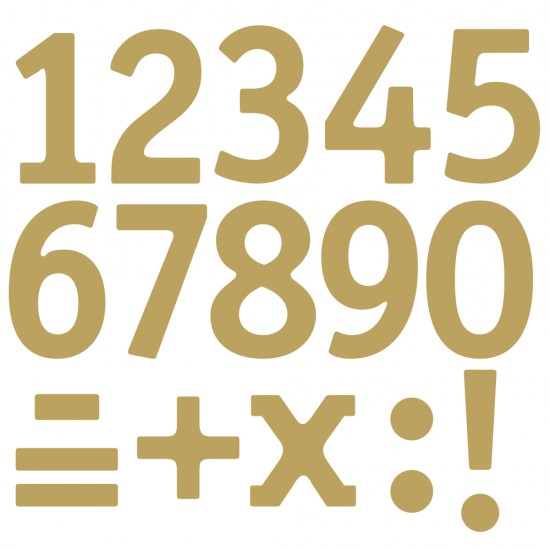 Numere autoadezive, auriu, 10x23cm