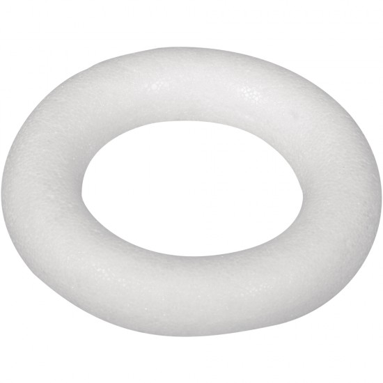 Inel styrofoam Rayher, plat, diam.15 cm, 4 buc/set