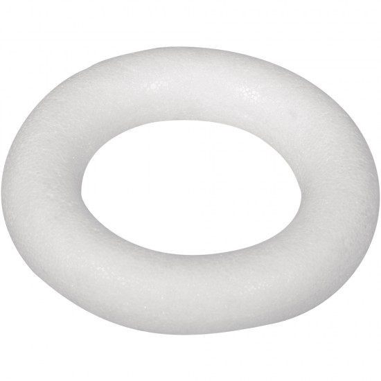 Inel plostiren , styrofoam Rayher, plat, diam. 25 cm, 2 buc/set