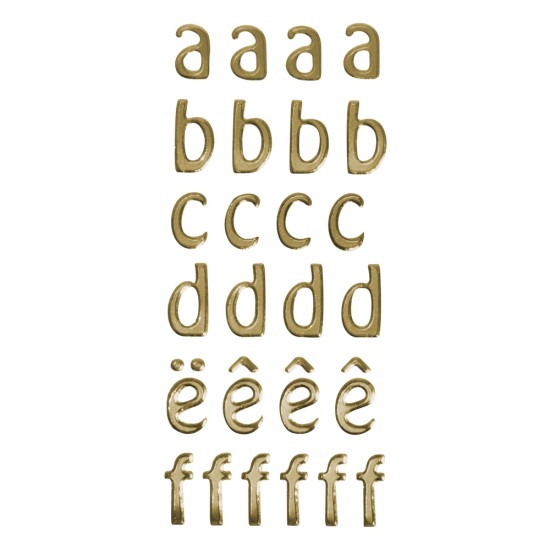 Litere autoadezive A-Z, auriu, 10x24.5cm