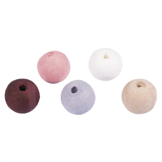 Bile bumbac, Rayher, asortate, pink-purple, 1.8 cm, 25 buc/ set