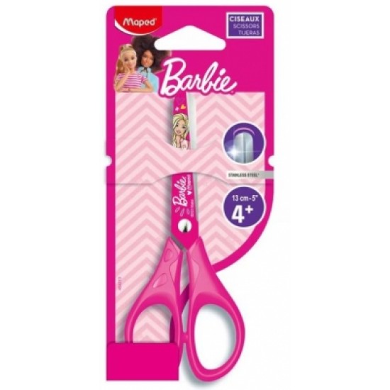 Foarfeca pentru scoala, Maped Barbie, 13 cm, Roz Foarfeca pentru scoala, Maped Barbie, 13 cm, Roz