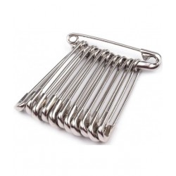 Ace siguranta argintiu, 3cm, 72/set Ace siguranta argintiu, 3cm, 72/set