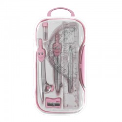 Trusa geometrie plastic pastel DACO TG210P Trusa geometrie plastic pastel DACO TG210P