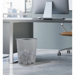 Cos metalic pentru hartii,  ECADA argintiu, 29x35 cm